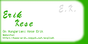 erik kese business card